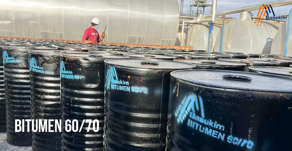 Bitumen 60/70 packed in steel drums, Jumbo bag and Bitutainer containers for export
