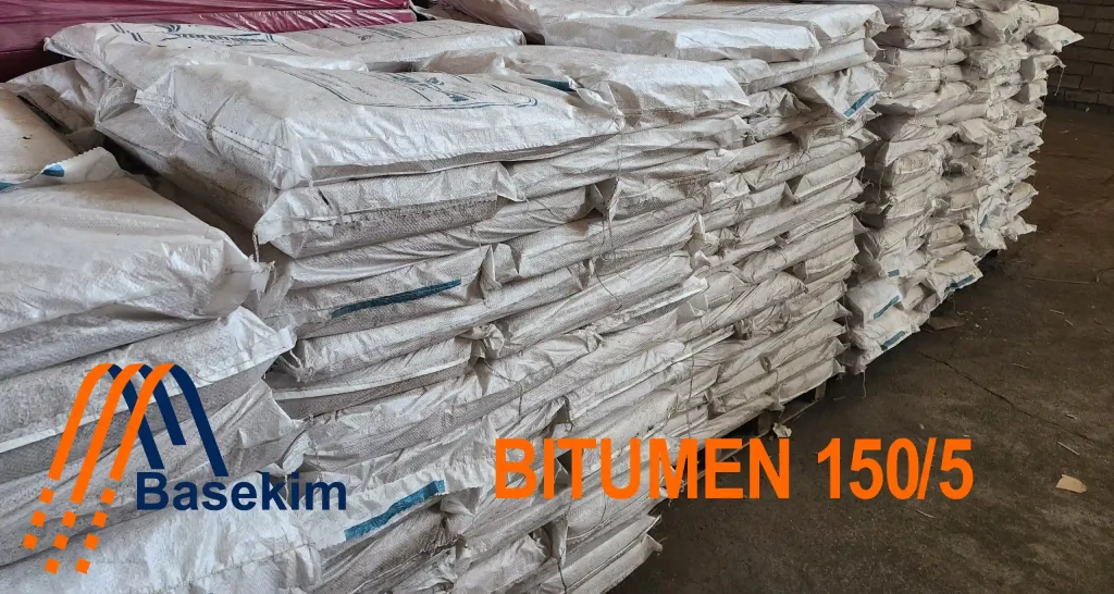 Oxidized Bitumen 105/5 in steel drums, ready for industrial use in waterproofing and insulation applications.