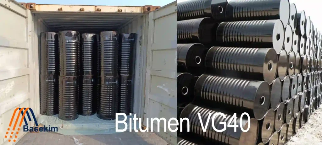 Bitumen VG40 packed in steel drums for highway construction