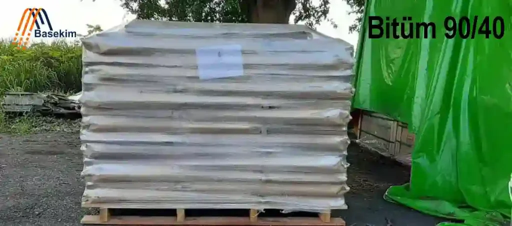 Bitüm 90/40 kraft torbalarda paletli olarak sevkiyata hazır halde