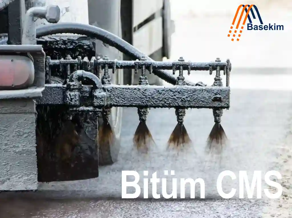 Bitüm CMS asfalt yüzeye püskürtme yöntemiyle uygulanıyor