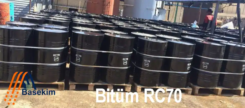 Bitüm RC70 çelik varilleri – Basekim üretimi hızlı kürleşen kesilmiş bitüm