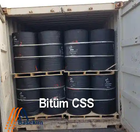 Yük konteynerine yüklenmiş varillerde Bitüm CSS sevkiyatı