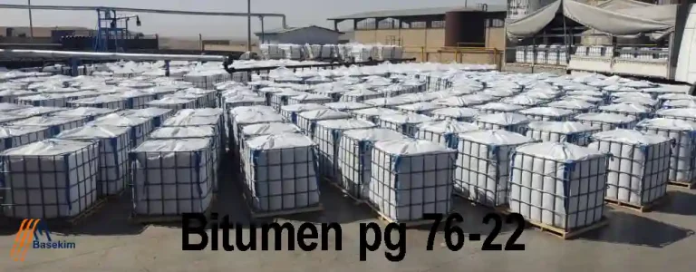 Steel drums filled with Bitumen PG 76-22 for export.