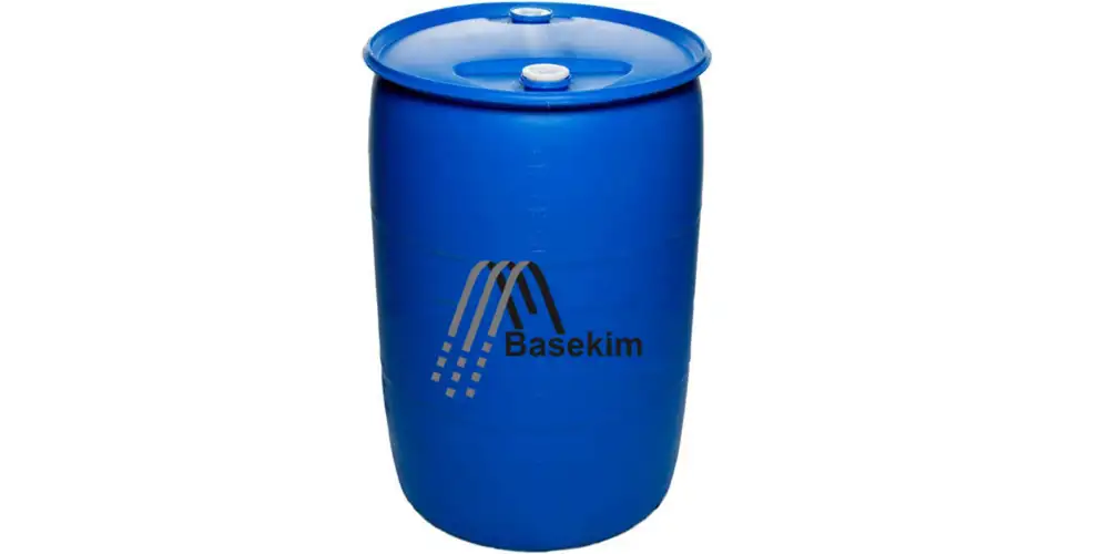 Liquid Synthetic Rubber Latex stored in industrial blue barrels ready for shipment