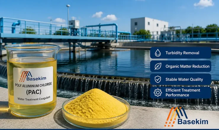 Poly Aluminum Chloride used for turbidity and organic matter removal in drinking water treatment plants